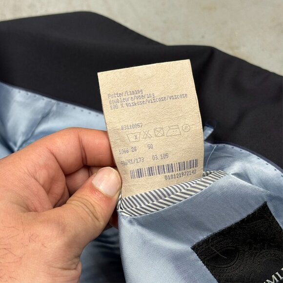 Baumler Suit 2pc REDA 110s Italy Wool Navy Blue 40R 32x31 - Picture 12 of 16